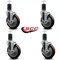 Service Caster 5'' Maroon Poly Swivel 1-5/8'' Expanding Stem Caster Set with Brake, 4PK SCC-EX20S514-PPUB-MRN-TLB-158-4 - alternate 4
